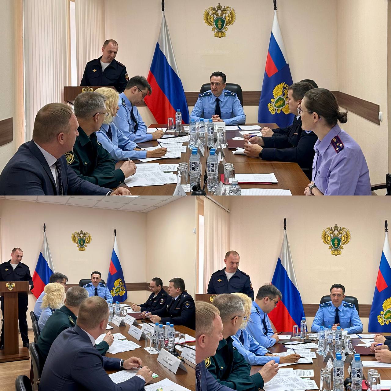 В Уральской транспортной прокуратуре проведено Координационное совещание руководителей правоохранительных органов Уральского транспортного региона Сегодня под председательством исполняющего обязанности Уральского транспортного прокурора проведено Координационное совещание руководителей правоохранительных органов Уральского транспортного региона по вопросам состояния законности и результатов работы по выявлению пресечению и расследованию преступлений коррупционной направленности В заседании приняли участие работники Уральской транспортной прокуратуры руководители Центрального межрегионального следственного управления на транспорте Следственного комитета Российской Федерации Управления на транспорте МВД России по УрФО Уральского таможенного управления Совещанием отмечено что работа по вопросу противодействия коррупционной преступности требует совершенствования Выработаны совместные предложения по проведению мероприятий направленных на повышение эффективности работы по выявлению наиболее опасных коррупционных деяний совершаемых должностными лицами хищений причиняющих крупный ущерб государству Приняты решения направленные на повышение качества и результативности работы правоохранительных органов при расследовании уголовных дел коррупционной направленности сокращение сроков их расследования принятие полного комплекса мер по возмещению ущерба причиненного преступлениями