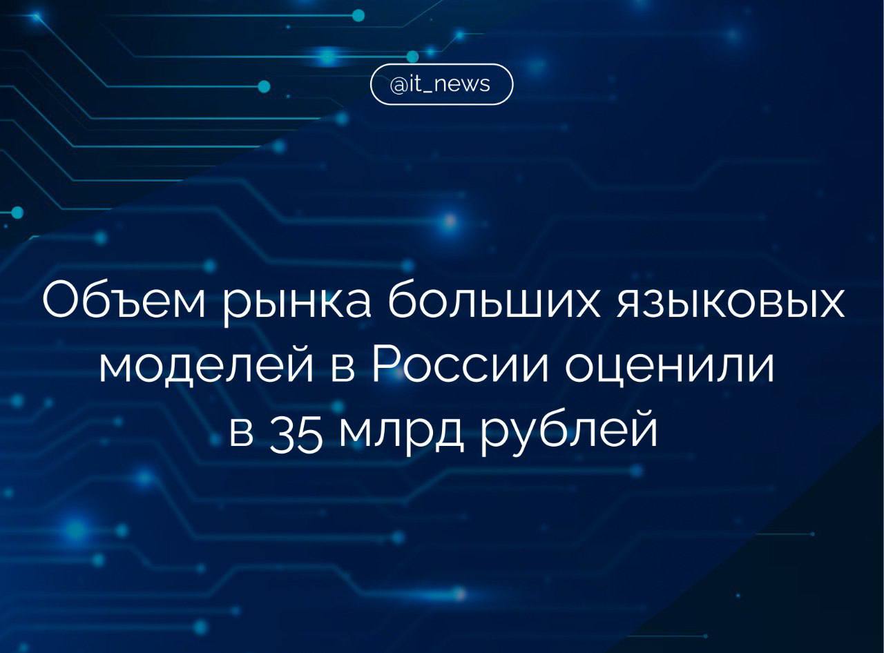 Объем российского рынка LLM-продуктов для бизнеса  Large Language Model, «большая языковая модель»  по итогам 2024 года составит 35 млрд рублей  Это следует из исследования Центра искусственного интеллекта МТС  MTS AI . До 2028 года этот показатель будет расти в среднем на 25% в год, прогнозируют аналитики центра.  Продукты на основе LLM используются в различных областях, включая создание чат-ботов, автоматический перевод, генерацию контента, анализ текста и поддержку программирования, что делает их полезными для бизнеса, образования и технологий.  Основной объем рынка, 33 млрд рублей, придется на продукты on-premise  хранение и обработка всех данных происходят на внутренней инфраструктуре заказчика , а оставшиеся 2 млрд рублей — на облачные решения, считают в компании.  #IT_News #технологии #цифровизация   Подписаться