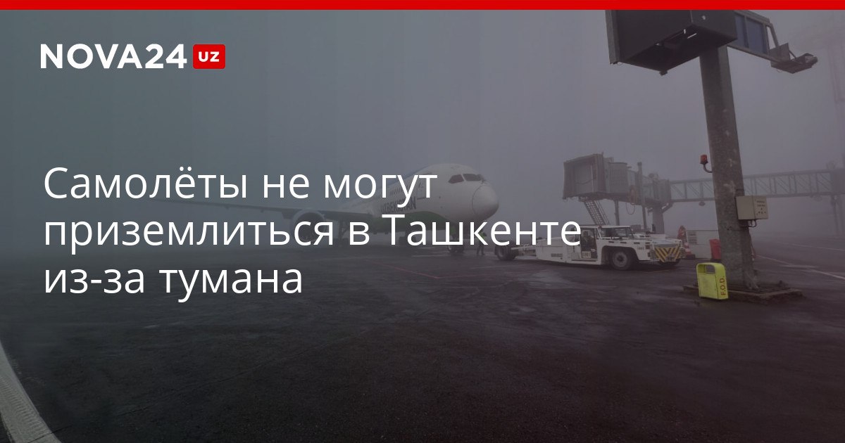 Самолёты не могут приземлиться в Ташкенте из за тумана Рейсы отправляют на запасные аэропорты nova24 uz 321654 YouTube Instagram Telegram