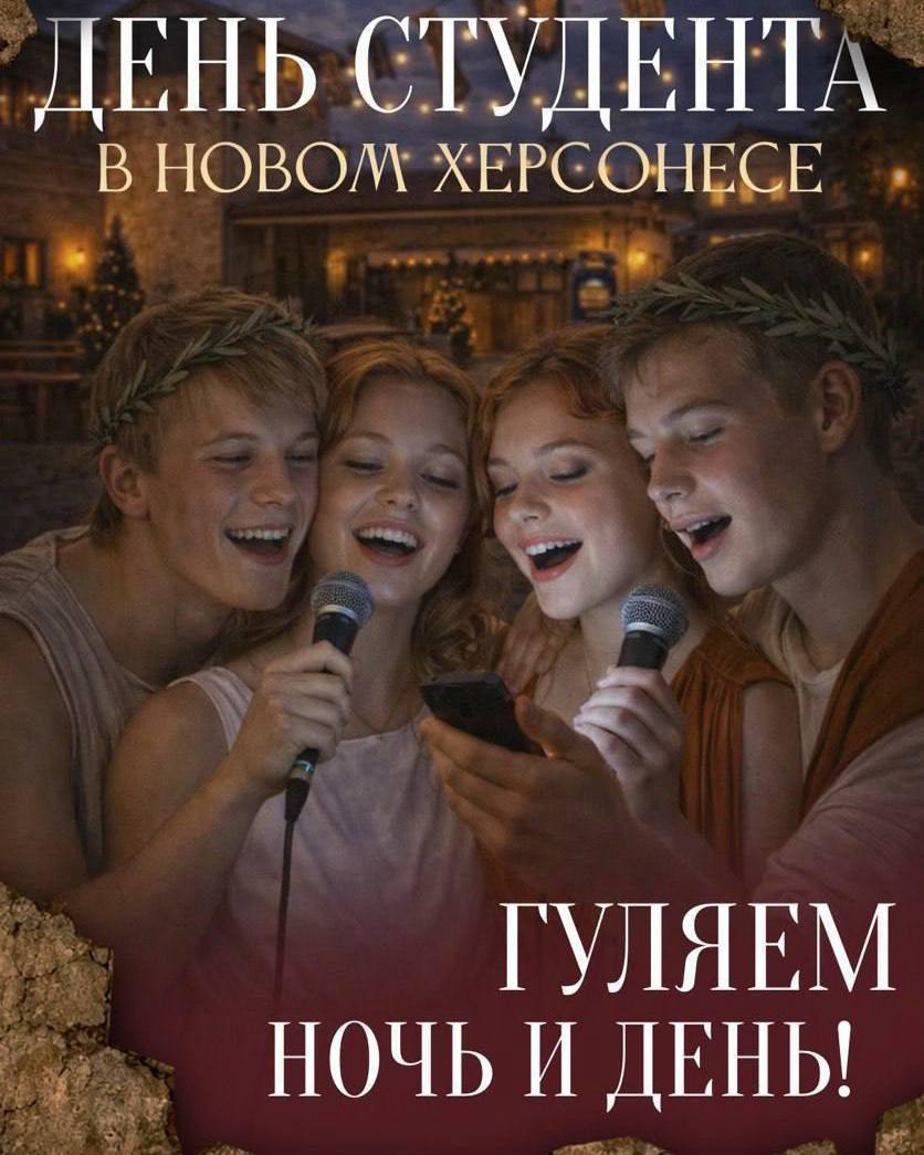 Делюсь с вами мероприятием наших коллег Молодёжный центр Точка опоры приглашает отметить День студента на площадке музейно храмового комплекса Новый Херсонес Подготовлена насыщенная досуговая программа для молодежи от 18 до 35 лет Желающие могут посетить дневную и вечернюю программу по предварительной регистрации   clck ru 3RMDNy   Со всеми подробностями можно ознакомиться здесь Главное не забыть с собой паспорт и студенческий билет