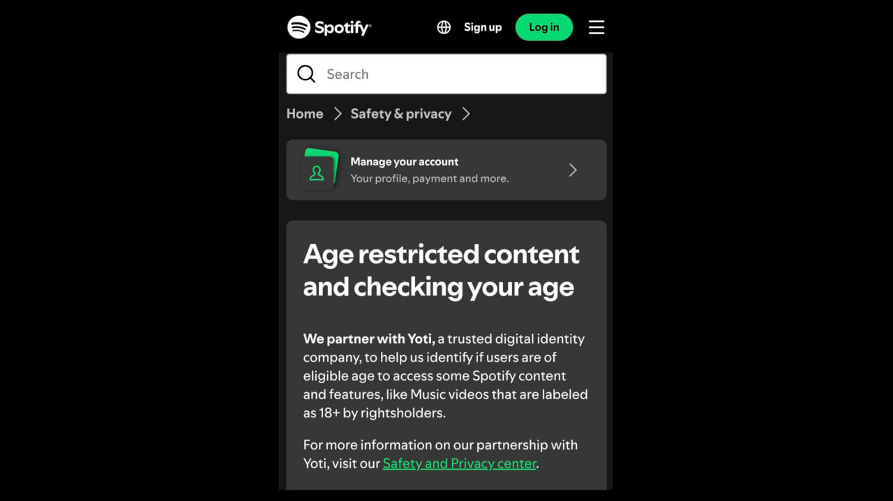 Паспорт для плейлиста Spotify начал проверку возраста в Великобритании: чтобы слушать контент с рейтингом 18+, пользователи должны пройти верификацию через селфи или документы. Без подтверждения аккаунты блокируются и удаляются через 90 дней. rozetked.me/news/40671
