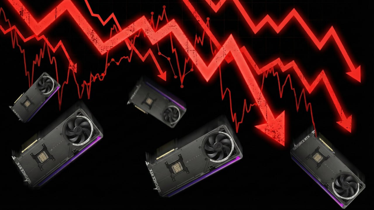 Nvidia резко сократит поставки серии RTX 50 в 2026 году По данным инсайдеров в первой половине следующего года видеокарт отгрузят на 30 40 меньше чем планировалось Официальная причина адаптация к рынку и баланс спроса чтобы избежать переполнения складов Сложнее всего будет найти RTX 5070 Ti и 5060 Ti именно их коснётся основное сокращение rozetked me news 43378