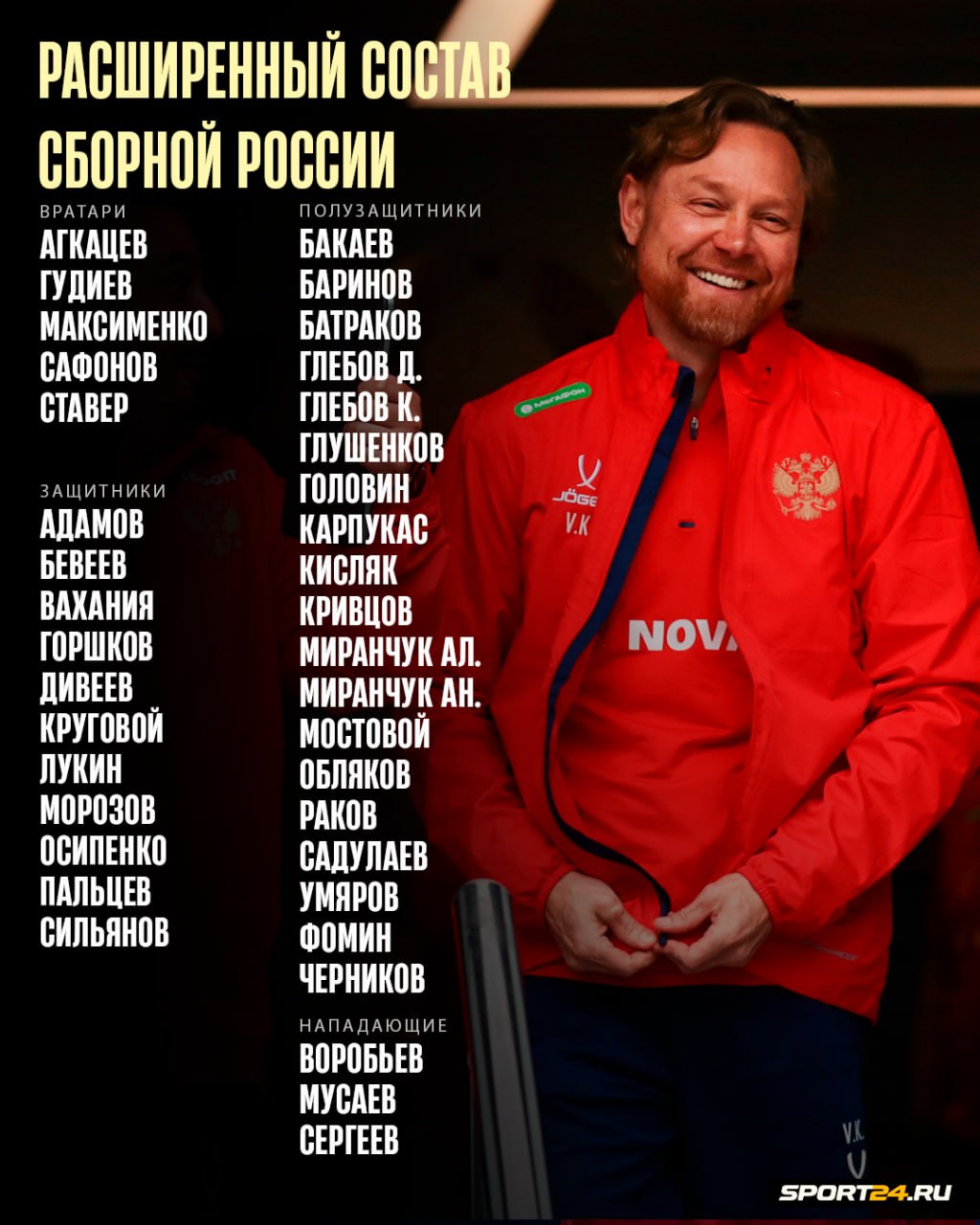 Сборная России объявила расширенный состав на сентябрьские матчи против Иордании и Катара     Сафонов, Миранчуки, Батраков, Кисляк и остальные — на месте. Как тебе список?     Лучшее из мира футбола. Подпишись