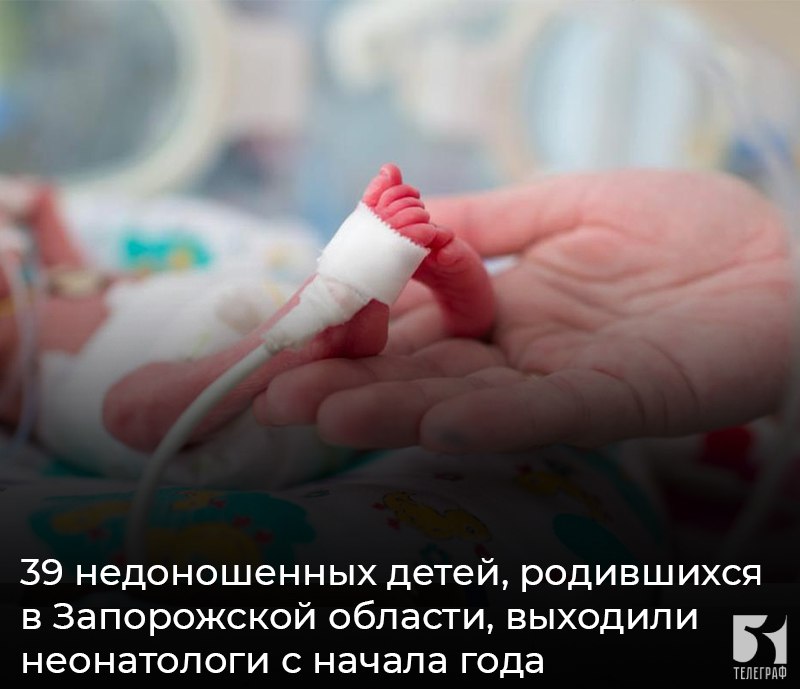 39 недоношенных детей, родившихся в Запорожской области, выходили неонатологи с начала года Самый маленький ребеночек появился на свет в феврале в Мелитопольском областном перинатальном центре. Его вес был всего лишь 600 граммов, сообщили в региональном Минздраве. Для дальнейшего выхаживания малыш был переведен в Республиканскую детскую больницу г. Симферополь. ЗАПОРОЖСКИЙ ТЕЛЕГРАФ