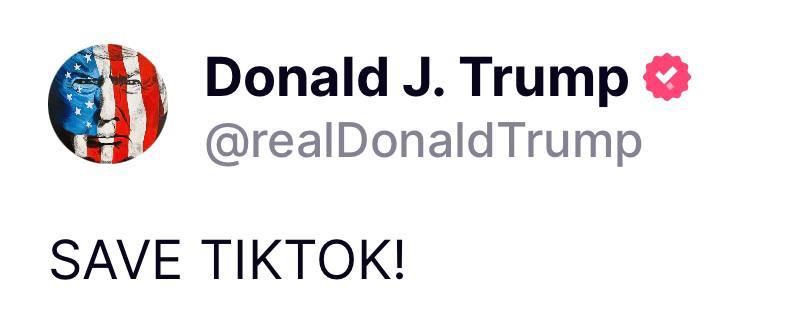 Трамп пока помиловал TikTok. Избранный президент США заявил, что 20 января издаст указ об отсрочке запрета на работу сервиса, чтобы заключить сделку с его руководством.   По словам Трампа, соглашение может заключаться в продаже 50% cоцсети новому владельцу.