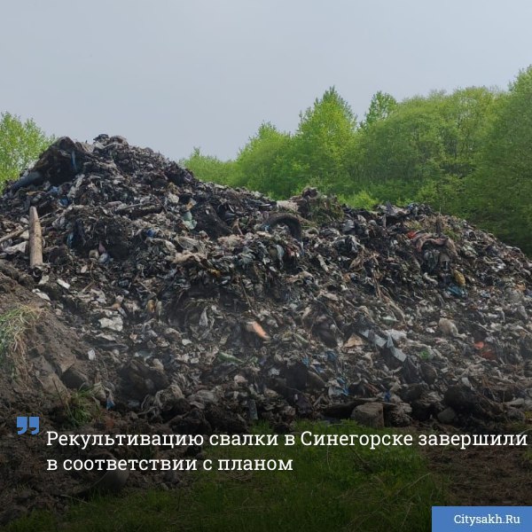 Сахалинское Управление по обращению с отходами уведомило о завершении плановой рекультивации свалки в селе Синегорск Восстановлению подверглись 3 7 гектара территории   citysakh ru news 123165
