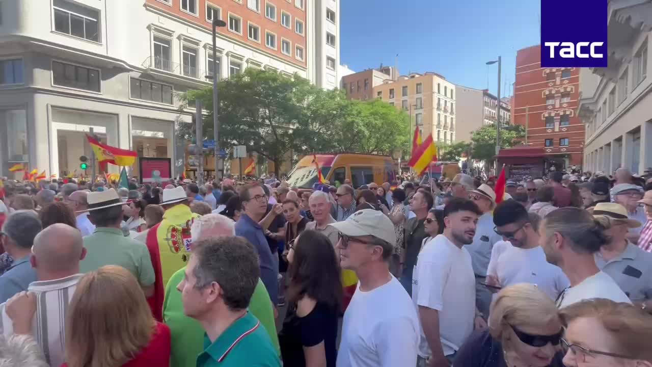 Митинг в Мадриде: Испанская оппозиция требует досрочных выборов