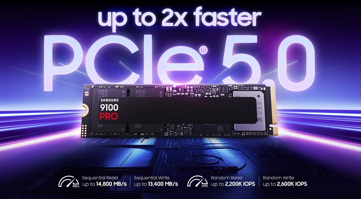 Samsung представила топовый SSD 9100 Pro на 8 ТБ Компания анонсировала флагманский накопитель 9100 Pro объёмом 8 ТБ с рекордной скоростью чтения до 14 800 МБ с Модель оснащена 8 ГБ DRAM кэша и заявленной надёжностью 4800 ТБW Цена 1020 на глобальном рынке или 890 в Китае В линейке также версии на 1 2 и 4 ТБ с поддержкой PCIe 5 0 x4 просто мечта но цена как за целый ПК Следи за новостями VA PC Наш менеджер для связи