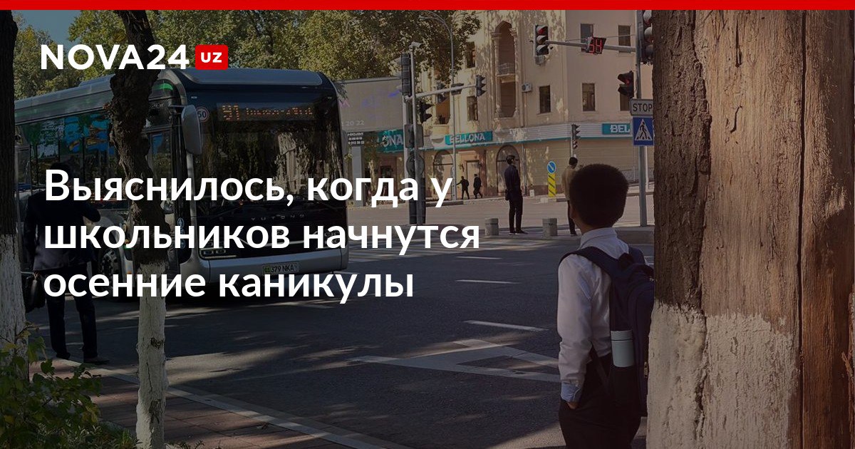 Выяснилось когда у школьников начнутся осенние каникулы На отдых учащимся выделили неделю nova24 uz 307149 NOVA24 LIVE
