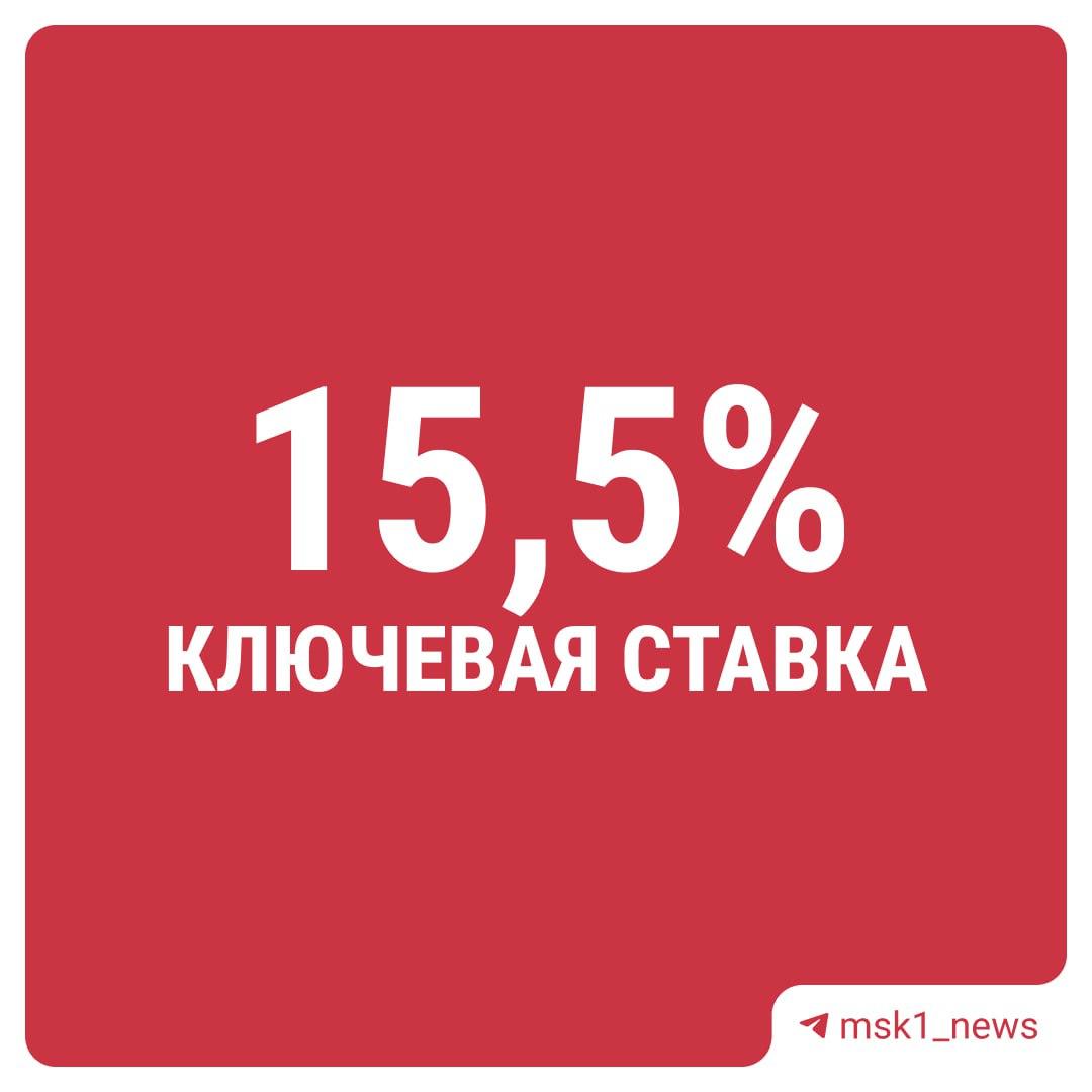 Банк России снизил ключевую ставку на 0 5 п п до 15 5 годовых MSK1 в MAX Прислать новость