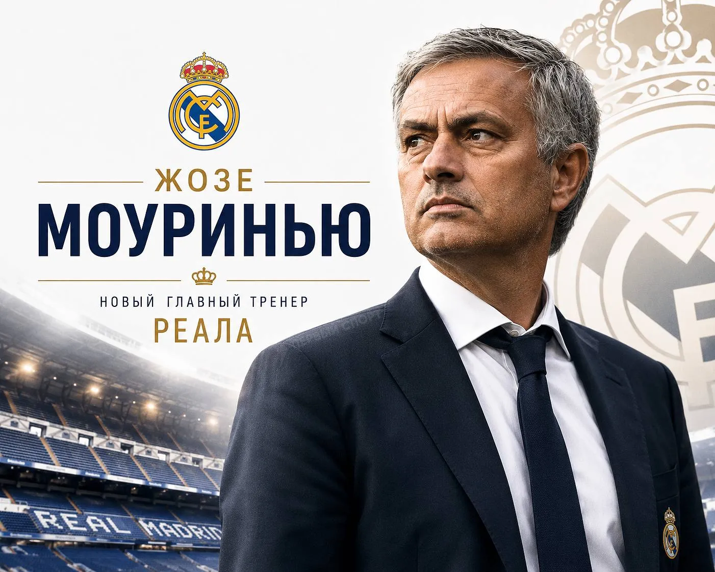 Жозе Моуринью новый главный тренер Реала Флорентино Перес возвращает португальца в мадридский клуб спустя 13 лет о назначении официально объявят сразу после завершения сезона Моуринью уже работал в Реале с 2010 по 2013 годы и выиграл с клубом три трофея сейчас Жозе возглавляет Бенфику с которой не проиграл ни одного матча в этом сезоне чемпионата Португалии Реал заплатит Бенфике 6 млн евро за назначение Моуринью COPE журналист Ягиз Сабунчоглу   Первый спорт Подписаться