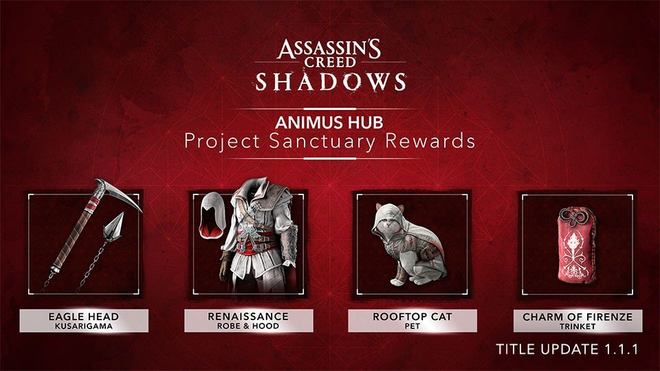 Вечером для Assassin s Creed Shadows выйдет крупный патч в преддверии дополнения Claws of Awaji С ним в игру добавят новые уровни прокачки персонажей и снаряжения возможность менять время суток и костюм Эцио для Наоэ и кошки   dtf ru games 4020839
