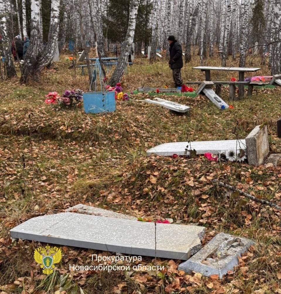 Подростки разворотили 80 памятников на кладбище в селе Заливино Новосибирской области Разрушены памятники разбиты выдернуты кресты Люди сегодня собрались на сход и вот такое у нас горе поделился местный житель В прокуратуре установили что погром устроили три хулигана 2016 и 2018 годов рождения Следователи проводят уголовно процессуальную проверку Подпишитесь на Абзац TG VK Дзен MAX Rutube