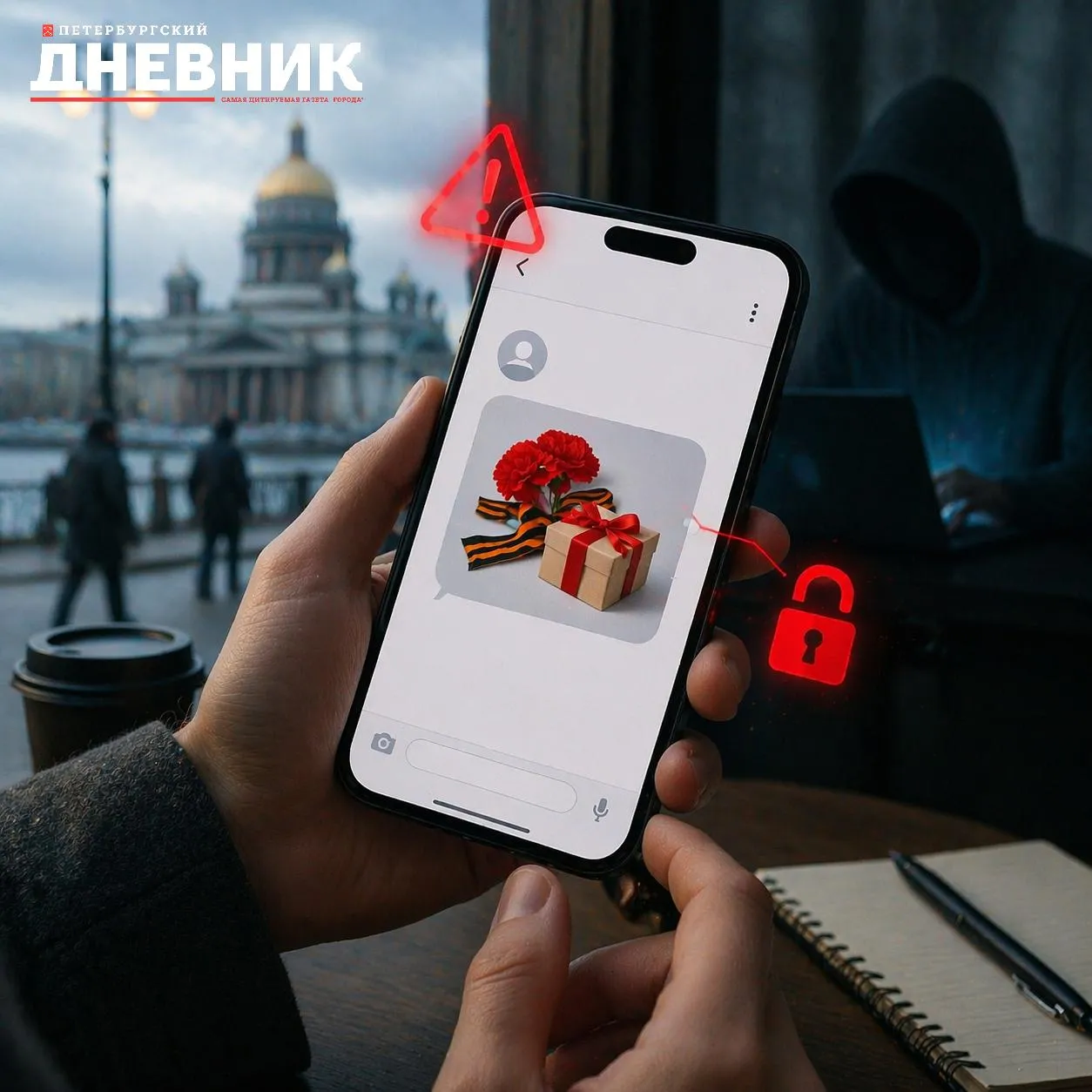 Мошенники активизировались к 9 Мая Злодеи используют несколько сценариев рассылают ссылки для получения компенсации звонят представляясь сотрудниками Пенсионного фонда или банка а также создают поддельные сайты На таких ресурсах пользователям предлагают ввести номер карты и CVV код под предлогом оформления праздничного подарка Кроме того преступники могут задействовать курьеров которые якобы доставляют презенты но требуют предоплату или данные карты для оформления возврата Фото DALL E Подписаться на Петербургский дневник в МАХ