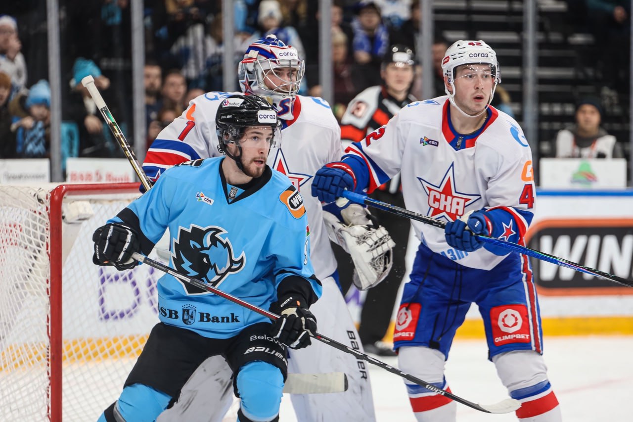 Третий матч минского Динамо в выездной серии   Смотрим поединок против СКА на Беларусь 5   hockeyby