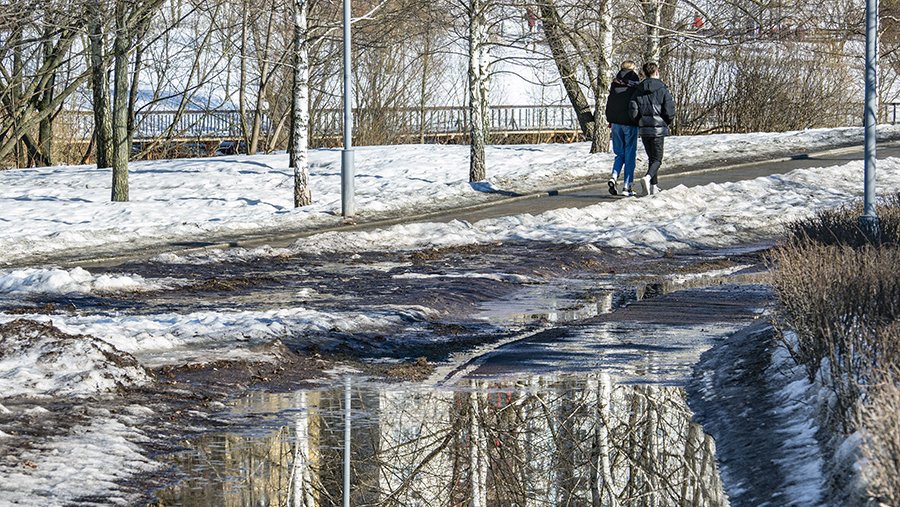 Снег в Москве почти полностью исчезнет в предстоящие выходные из-за оттепели.