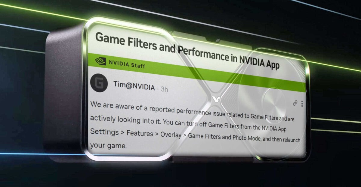 Nvidia советует отключить "Игровые фильтры и режим фото" в новом приложении Nvidia App — именно эта функция снижает производительность  Компания обещает исправить это в следующем обновлении — а пока рекомендуют временно отключить ее вручную    MaxxPC