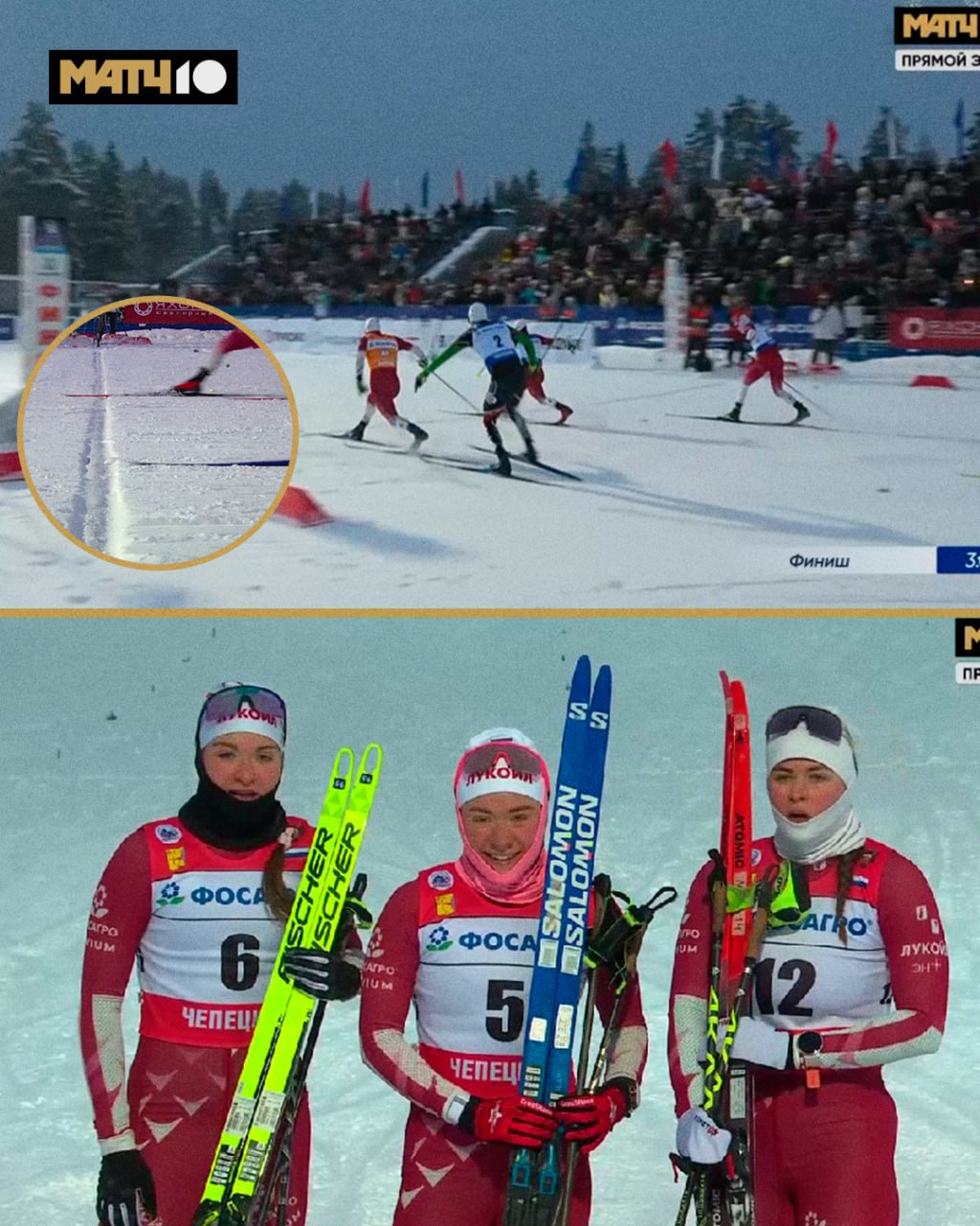 Меньше 0 1 секунды разделило Горбунова и Ардашева Безумный финиш в спринте на ФосАгро Кубке России В итоге победил Иван Три спортсмена из Татарстана на пьедестале это было очень близко Но Филимонов уступил третье место Тиунову У девушек доминация Тюменской области Пантрина и Шорохова быстрее всех Бронза у Фалеевой А лидер квалификации Булычёва на пятом месте Завтра тоже будет интересно мужской и женский скиатлон на 20 км Ждём вместе с biathlon match