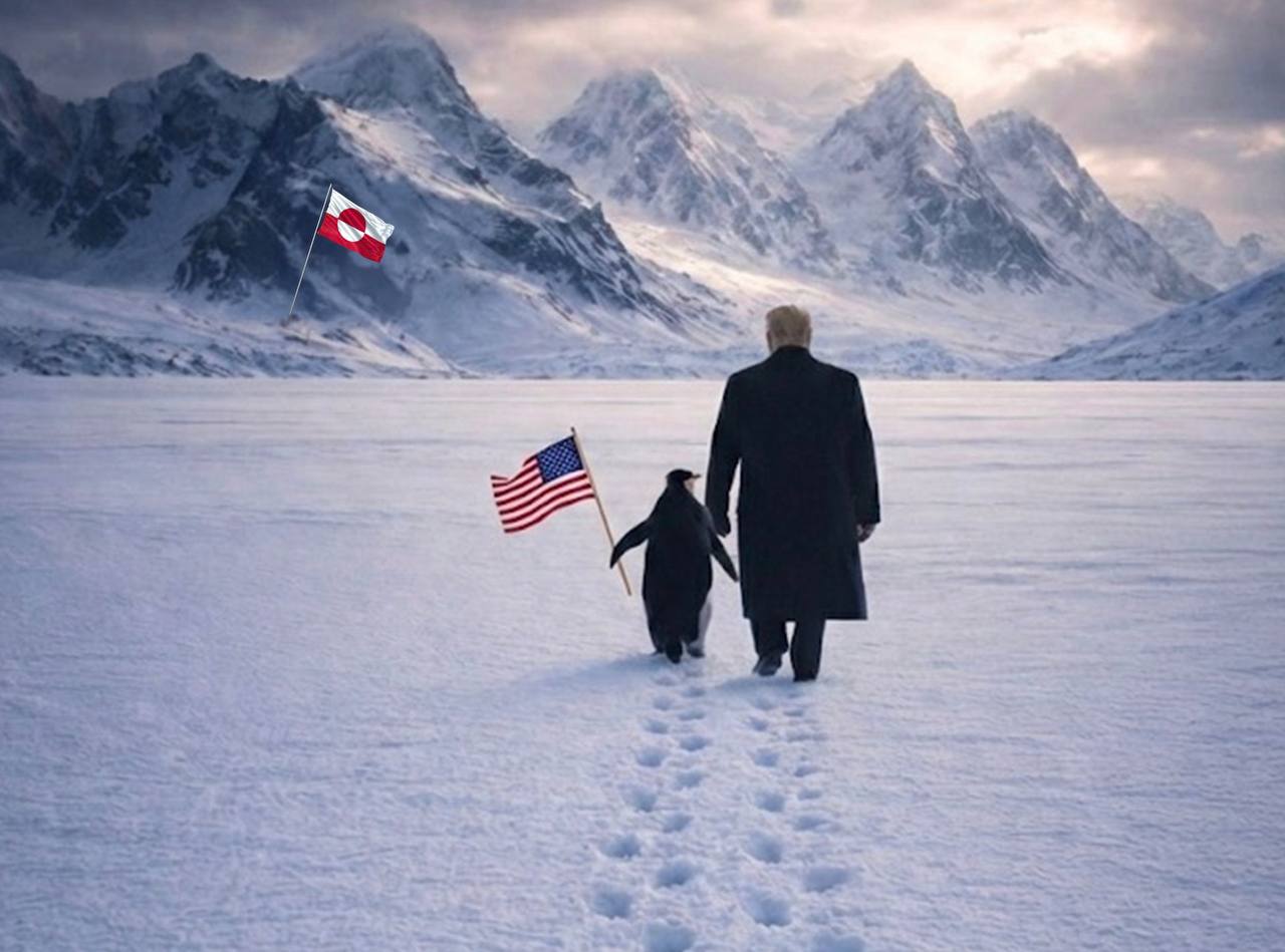 Ну и редкостные пингвины Белый дом опубликовал пингвинов в связи с требованиями Трампа по Гренландии В действительности пингвины живут в другом полушарии Сначала Белый дом опубликовал в соцсети Twitter X изображение Дональда Трампа вместе с пингвином на заснеженном фоне В публикации говорилось Примите обнимите пингвина Вслед за этим контент с пингвином опубликовало Министерство внутренней безопасности США Белый дом сделал репост этой публикации Будь с нами Хайли Лайкли