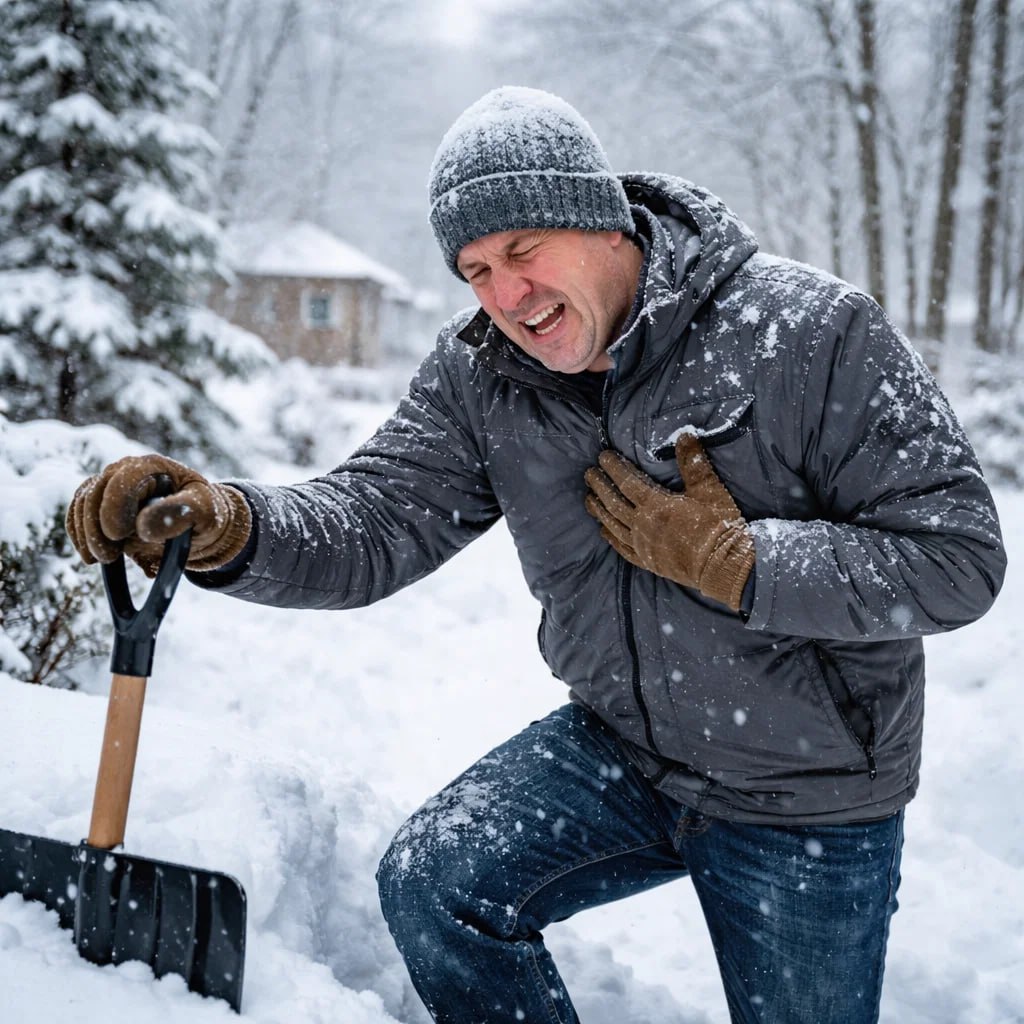 Уборка снега оказалась опасной нагрузкой для сердца По словам врача высшей категории на морозе давление растет пульс учащается кровь становится более вязкой и риск тромбоза увеличивается Снег и колка дров особенно опасны при гипертонии стенокардии после инфаркта или инсульта Если давит за грудиной появилась одышка холодный пот резкая слабость или аритмия сразу вызывайте скорую В экстренной ситуации первым средством может быть аспирин тогда как нитроглицерин при низком давлении способен ухудшить состояние