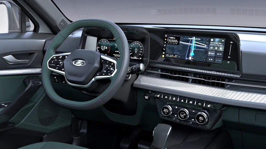 АвтоВАЗ поможет в развитии российской автомобильной операционки «Аврора» АвтоВАЗ сообщил о подписании меморандума о сотрудничестве со Сбером и Ростелекомом. Основной его целью названы разработка и развитие цифровых сервисов на базе российской операционной системы «Аврора». Три концерна планируют совместно работать над софтом для управления мобильными системами, внедрять технологии искусственного интеллекта и повышать кибербезопасность. Меморандум также предполагает создание проектов по интеграции автомобилей в систему умного города. Согласно официальному сообщению, покупателям автомобилей Lada онлайн-сервисы будут доступны уже на старте запуска операционной системы «Аврора». На фото — интерьер кроссовера Lada Azimut