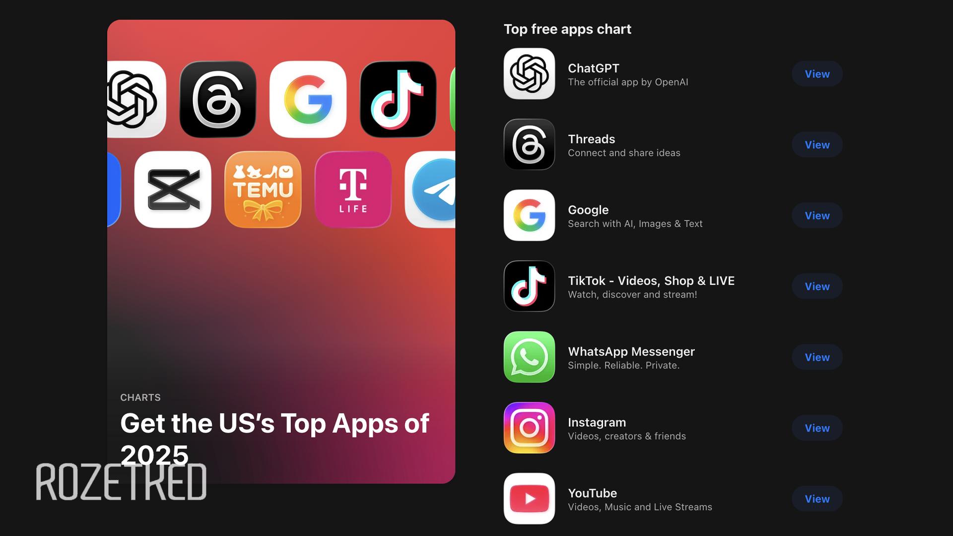 ChatGPT стал самым популярным приложением для iPhone в 2025 году Apple поделилась списком самых скачиваемых приложений и игр в App Store за 2025 год Среди приложений на iPhone лидируют ChatGPT и HotSchedules в категориях бесплатных и платных приложений соответственно Среди игр лидируют Block Blast и Minecraft rozetked me news 43235