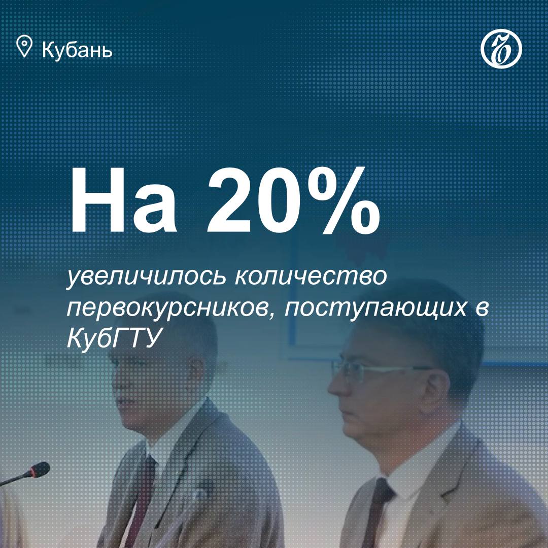 В новом учебном году Кубанский государственный технологический университет планирует зачислить на 20 больше первокурсников чем в 2024 году 6 тыс человек Об этом на пресс конференции посвященной итогам приемной кампании 2025 года рассказал исполняющий обязанности ректора ФГБОУ ВО КубГТУ Игорь Лагерев Прием абитуриентов в новом учебном году осуществлялся по 33 образовательным программам бакалавриата 9 программам специалитета 26 программам магистратуры 17 научным специальностям в аспирантуре 16 программам среднего профессионального образования Подписывайтесь на Ъ Кубань Черноморье