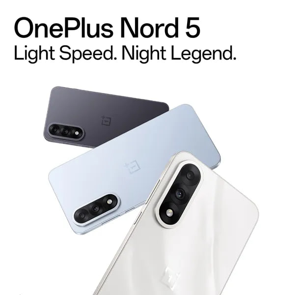 OnePlus сегодня официально представила новый субфлагман OnePlus Nord 5. Смартфон получил аккумулятор большой емкости 6800 мАч, а также поддержку быстрой 80-ваттной зарядки. В основе аппаратной платформы лежит SoC Qualcomm Snapdragon 8s Gen 3, ее охлаждение обеспечивает испарительная камера площадью 7300 мм2. OnePlus Nord 5 получил экран AMOLED с диагональю 6,83 дюйма, разрешением 1,5К и кадровой частотой 144 Гц. Пиковая яркость — 1800 кд/кв.м. Защиту экрана обеспечивает закаленное стекло Gorilla Glass 7i. В основной камере два датчика — 50-мегапиксельный в основном модуле и 8-мегапиксельный в модуле со сверхширокоугольным объективом. Фронтальная камера — с 50-мегапиксельным сенсором Samsung JN5.
