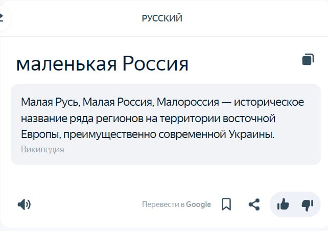 Даже официальный представитель российского МИД Мария Захарова не поняла, что хотел сказать Зеленский надписью на футболке и какой сигнал послать. А я вот понял. Хоть академиев и не кончал, языками не владею, зато умею пользоваться онлайн-переводчиком.   Сделаем, Украину снова Малороссией, Зеля, сделаем. Не переживай ты так на этот счет.