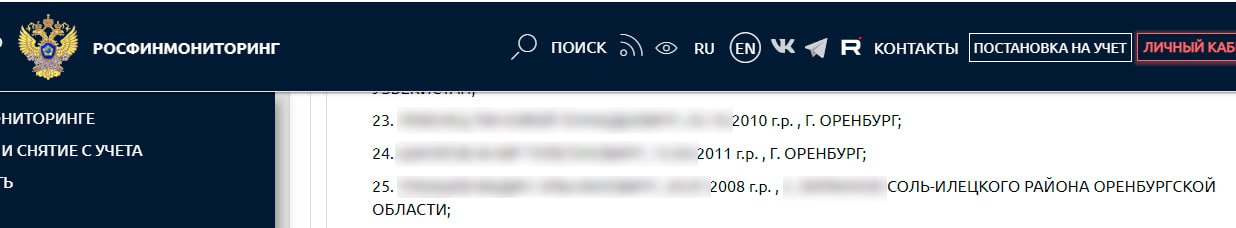 В списке террористов и экстремистов Росфинмониторинга значатся три ребёнка из Оренбуржья Все трое — юноши. Самому младшему 14 лет, второму скоро будет 15, они из Оренбурга. Старшему на днях исполнится 17, подросток из Соль-Илецкого округа. Согласно законодательству, в реестр можно попасть как после приговора суда, так и до него — при возбуждении уголовного дела по соответствующим статьям. Оренбуржье