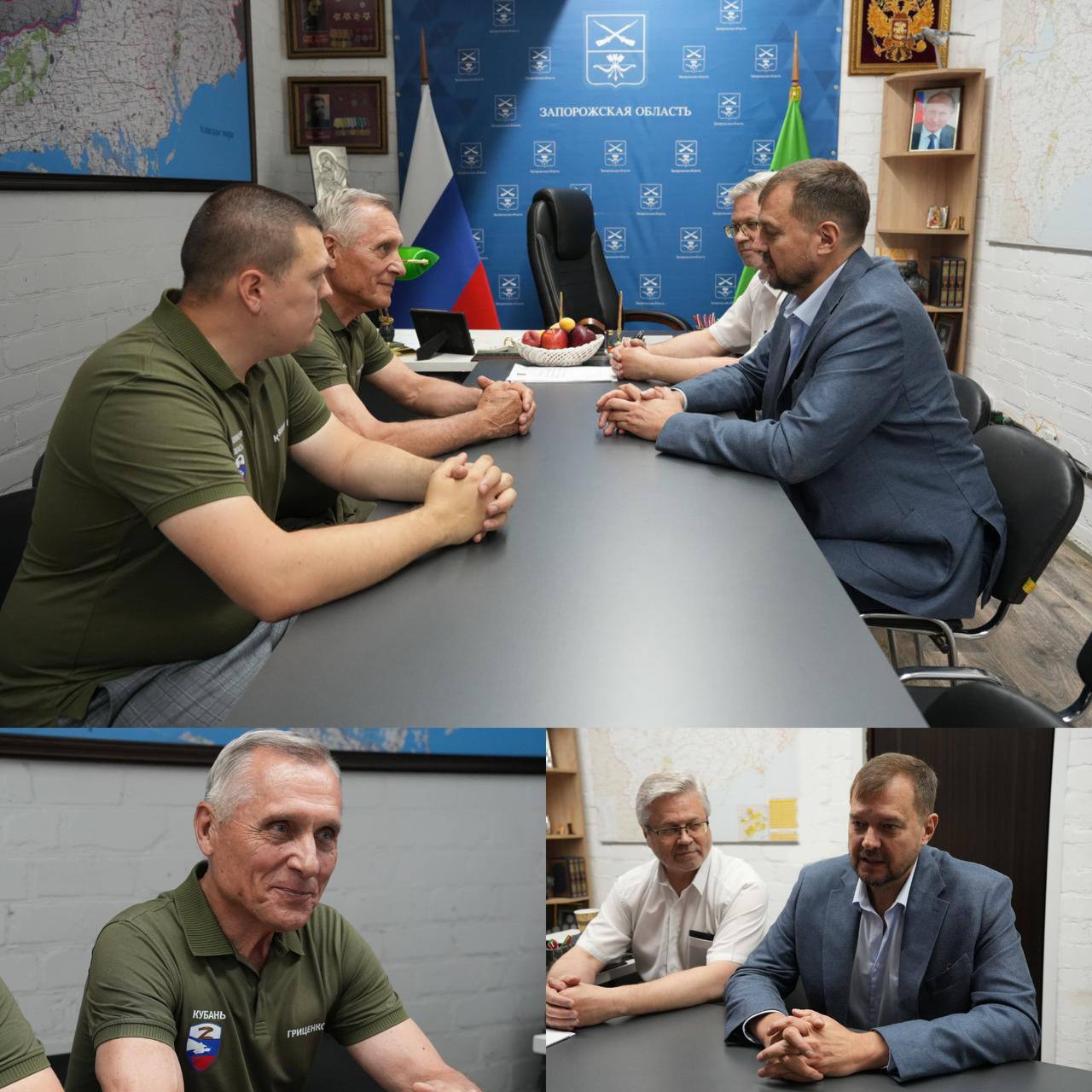 Губернатор Запорожской области обсудил сотрудничество с Краснодарским краем Евгений Балицкий провел рабочую встречу с Николаем Гриценко, секретарем Краснодарского регионального отделения партии «Единая Россия». В ходе переговоров стороны обсудили реализацию совместных гуманитарных инициатив, а также планы поддержки образовательных учреждений Запорожской области перед новым учебным годом. Особое внимание было уделено развитию межрегионального сотрудничества по партийной линии. Губернатор поблагодарил коллегу за плодотворную беседу и подтвердил намерение продолжать совместную работу, направленную на социально-экономическое развитие обоих регионов.Губернатор Запорожской области обсудил сотрудничество с Краснодарским краем Евгений Балицкий провел рабочую встречу с Николаем Гриценко, секретарем Краснодарского регионального отделения партии «Единая Россия». В ходе переговоров стороны обсудили реализацию совместных гуманитарных инициатив, а также планы поддержки образовательных учреждений Запорожской области перед новым учебным годом. Особое внимание было уделено развитию межрегионального сотрудничества по партийной линии. Губернатор поблагодарил коллегу за плодотворную беседу и подтвердил намерение продолжать совместную работу, направленную на социально-экономическое развитие обоих регионов.