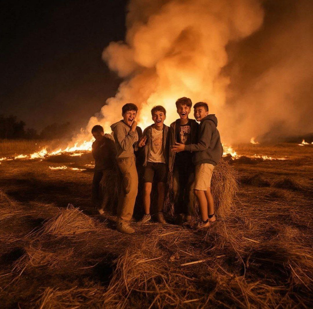 Подростки ради шутки сожгли 1250 тюков соломы в Белореченском районе Полицейские задержали поджигателей ими оказались молодые люди в возрасте от 14 до 17 лет Гуляя по п Садовому ребята заметили соломенные тюки и подожгли их Таким поведением трое нарушителей нанесли ущерб на 250 000 рублей Всего сгорело 1250 тюков соломы Возбуждено уголовное дело по ч 2 ст 167 УК РФ Умышленные уничтожение или повреждение имущества Юным хулиганам теперь грозит до 5 лет лишения свободы Перейти в наш канал МАХ Подпишись поделись krasnodarkray1 Прислать видео новость