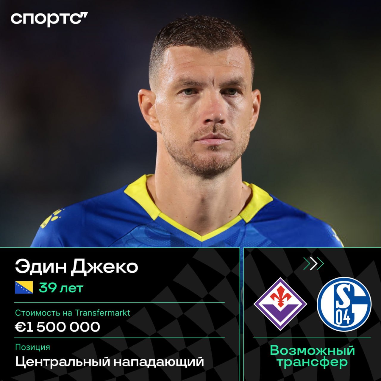 39 летний Эдин Джеко переходит в Шальке из второй Бундеслиги Фабрицио Романо В этом сезоне форвард провел за Фиорентину 11 игр в Серии А и ни разу не забил Футбольные трансферы