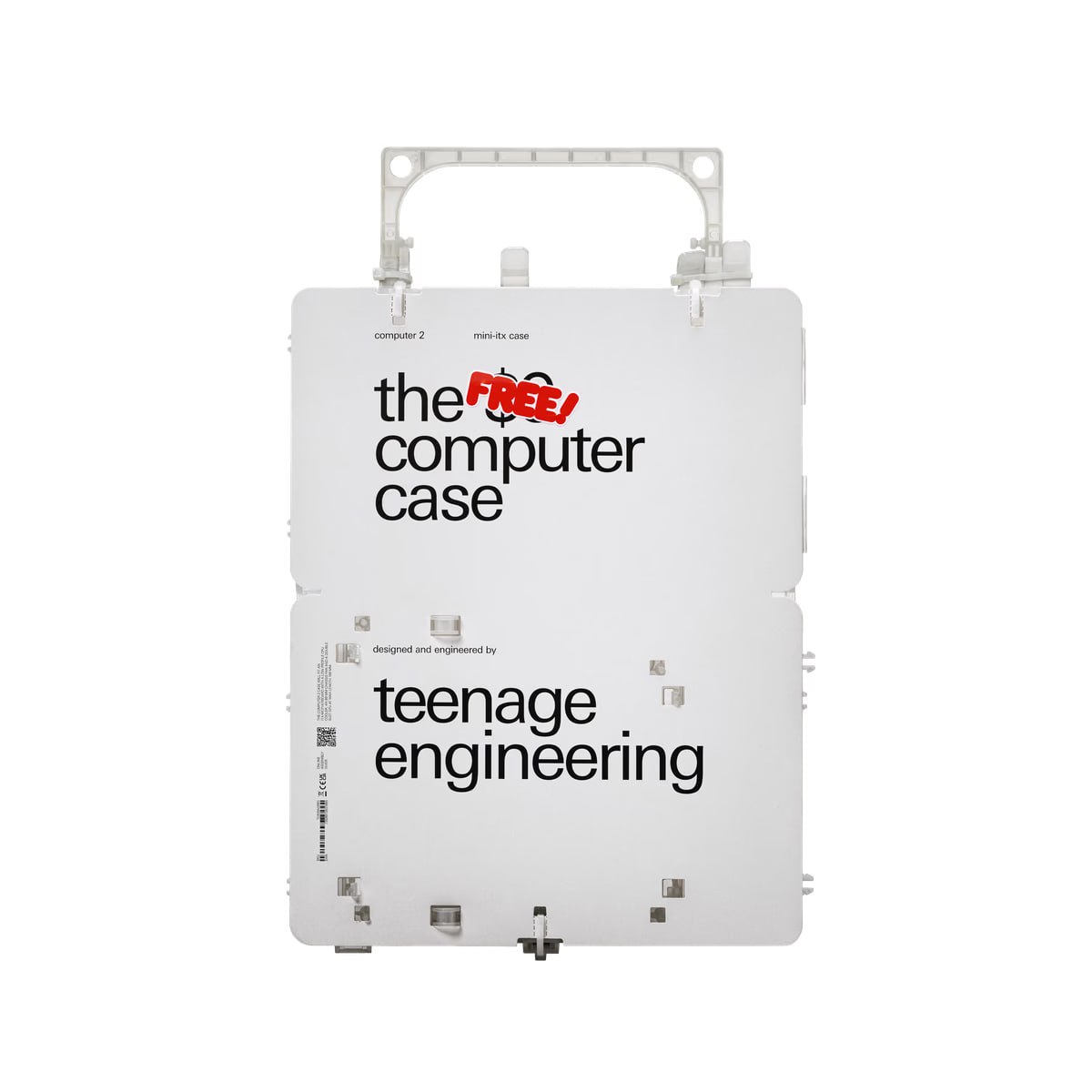 Teenage Engineering представила Computer-2 — корпус формата mini-ITX. Теперь компания раздаёт его бесплатно, называя «самым дешёвым корпусом в мире». Правда модель уже разобрали, однако можно оставить адрес электронной почты для уведомления о повторном поступлении. Прямой доставки в Россию нет, но можете попытать удачу через посредников.  Корпус вмещает материнскую плату mini-ITX, блок питания SFX и видеокарту длиной до 18 см. В отличие от алюминиевого Computer-1, новинка выполнена из полупрозрачного полипропилена и складывается в конструкцию с ручкой для переноски.