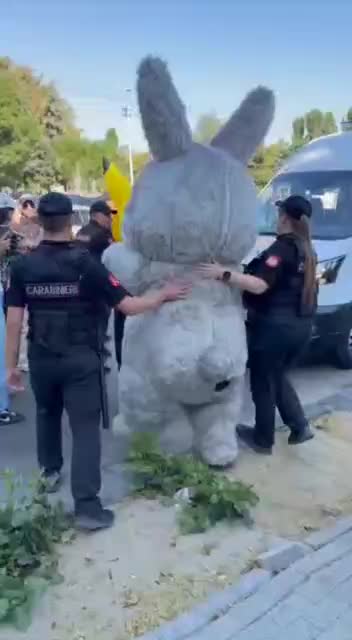 Полиция разгоняет акцию в поддержку Евгении Гуцул в Кишинёве