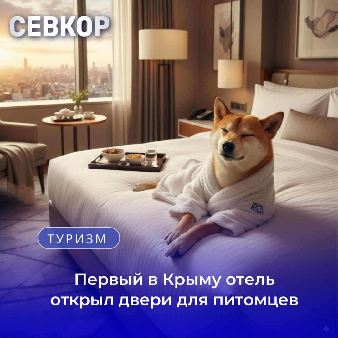 Министерство курортов и туризма Крыма сообщило что первый крымский отель успешно прошёл сертификацию Роскачества по стандарту Путешествие с питомцами По России всего выдано 65 таких сертификатов подтверждающих готовность отеля предоставлять комфортные условия для гостей с домашними животными Отель расположенный в Форосе предлагает размещение с питомцами весом до 5 килограммов и высотой до 30 сантиметров в холке В номерах предусмотрены лежанка миски пеленка переноска игрушка и даже вкусный подарок Гостям достаточно предупредить отель о приезде с животным заранее В дальнейшем планируется расширить услуги для домашних животных включая меню в ресторане и услуги груминг центра Читайте Севкор