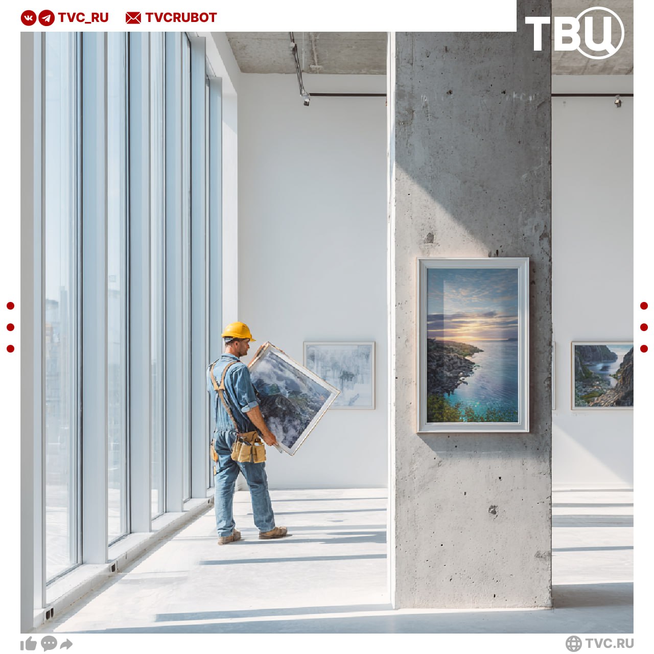 Картины российских художников могут появиться во всех подъездах и соцобъектах Депутат Госдумы Андрей Свинцов предложил обязать застройщиков размещать картины в новых зданиях чтобы не было ни одной голой стены Он отметил в разговоре с ТВЦ что нужно вытеснять пошлое западное искусство работами наших художников По словам депутата картины надо устанавливать в жилых домах учебных учреждениях а также в местах с большим потоком людей торговых центрах офисах МФЦ и поликлиниках Подписаться на ТВЦ в MAX Как вам предложение Отлично   Это лишнее