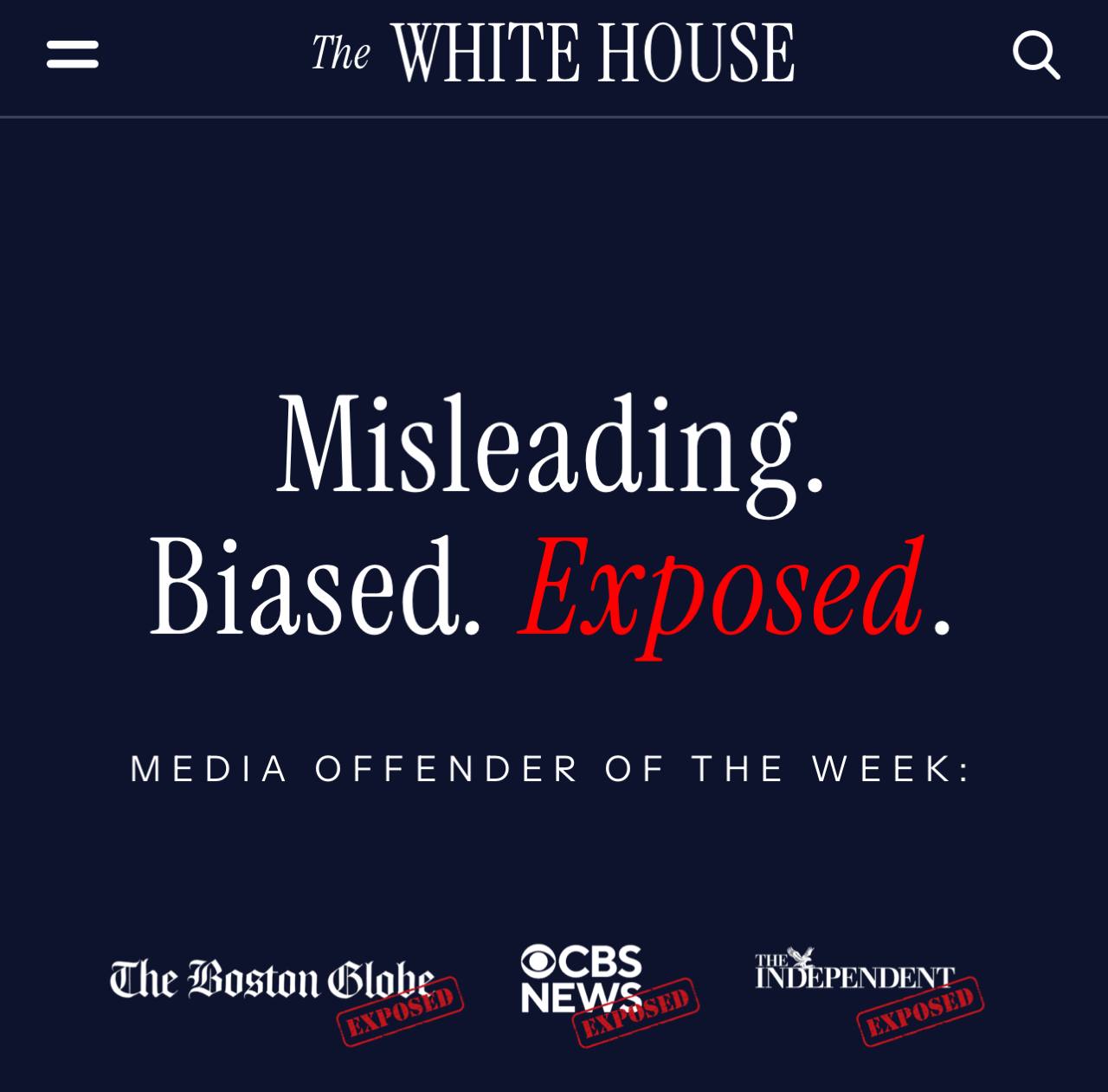 Есть ли в Америке правда На сайте Белого дома появился раздел с списком врущих СМИ О времена о нравы Трамп уже делал так в 2017 награду Fake news award двигал Вечная борьба элит Очевидно что ВСЕ ВЕЗДЕ ВРУТ Доктор Хаус вспоминается ну жизнь такая Хочешь либеральную истерику одно сми хочешь консервативное бурчание другое Накидал список их сми Ближе к демократам критикуют Трампа CNN главный враг Трампа вечно называет их фейкометами MSNBC туда же The Independent британский вариант CNN лайт От независимости только название The New York Times типо интеллигентный подход суть та же The Washington Post WaPo очень вонючая по мнению Трампа контора Владелец Безос ABC CBS NBC стараются быть нейтральными но всегда косит влево Axios модные короткие новости по факту уклон в ту же сторону Чаще критикуют демократов Fox News базовая база республиканцев Newsmax OANN Fox на максималках The Wall Street Journal умеренная классика но с уклоном Типо нейтральные Reuters AP Bloomberg стараются не палиться ибо сотрудничают со всеми Как видите у Трампа лояльных сми меньше Отсюда и постоянные попытки накинуть на вентилятор Исторически крупнейшие редакции в Нью Йорке Вашингтоне Калифорнии то есть демократические штаты Доверяй но проверяй Глобально все это исторически сложившаяся норма всегда и везде так было Жизнь такая Надеюсь что субботний разбор полезен