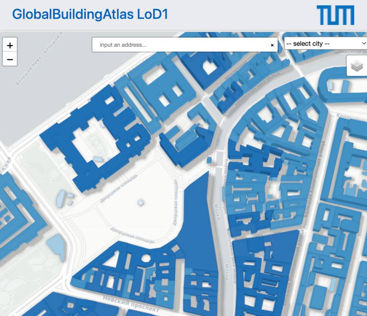 Global Building Atlas 3D каталог 2 75 миллиардов зданий Исследовательская группа Мюнхенского технического университета TUM создала набор данных о зданиях во всем мире на основе спутниковых снимков за 2019 год 97 зданий представлены в виде LoD1 моделей упрощённых трёхмерных форм отражающих основную геометрию и высоту объектов Данные можно поизучать на интерактивной карте подключить через Web Feature Service tubvsig so2sat vm1 srv mwn de geoserver ows скачать на mediaTUM Методология создания набора данных описана в статье geo data GIS AND PEACE