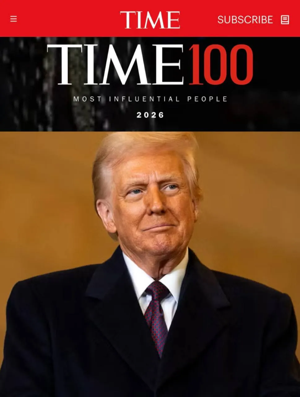 Журнал Time официально список 100 самых влиятельных людей мира 2026 года Президента России в список 2026 года не включили Дональд Трамп 8 й раз в списке Папа Лев XIV Биньямин Нетаньяху Премьер министр Израиля 5 й раз Си Цзиньпин Председатель КНР 14 й раз рекорд Папа римский Лев XIV впервые В категорию лидеры вошли также премьер министр Японии Санаэ Такаити премьер Канады Марк Карни президент Мексики Клаудия Шейнбаум премьер Бангладеш Тарик Рахман президент Намибии Нетумбо Нанди Ндайтва и другие Геополитика