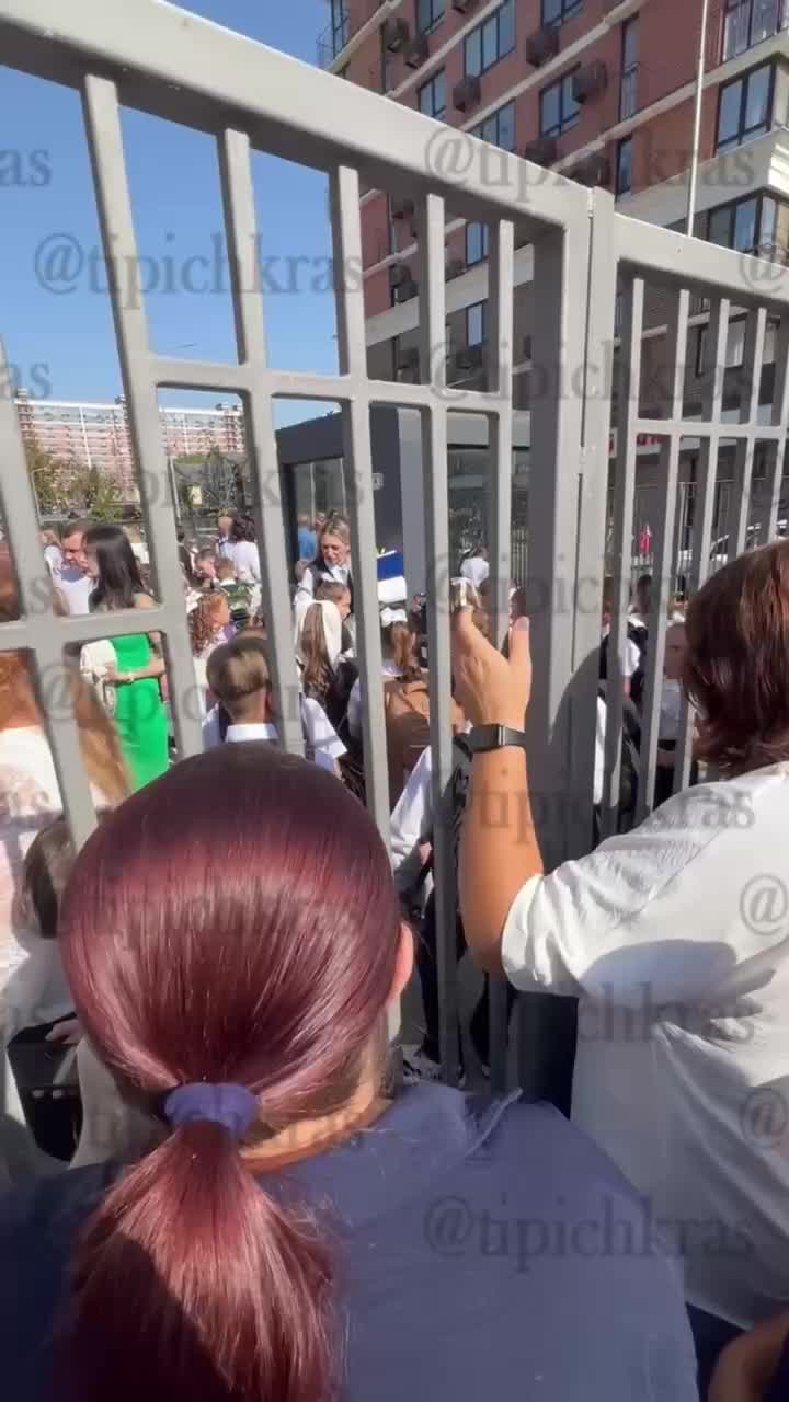 В Краснодаре возникла давка на школьной линейке из-за ограниченного входа