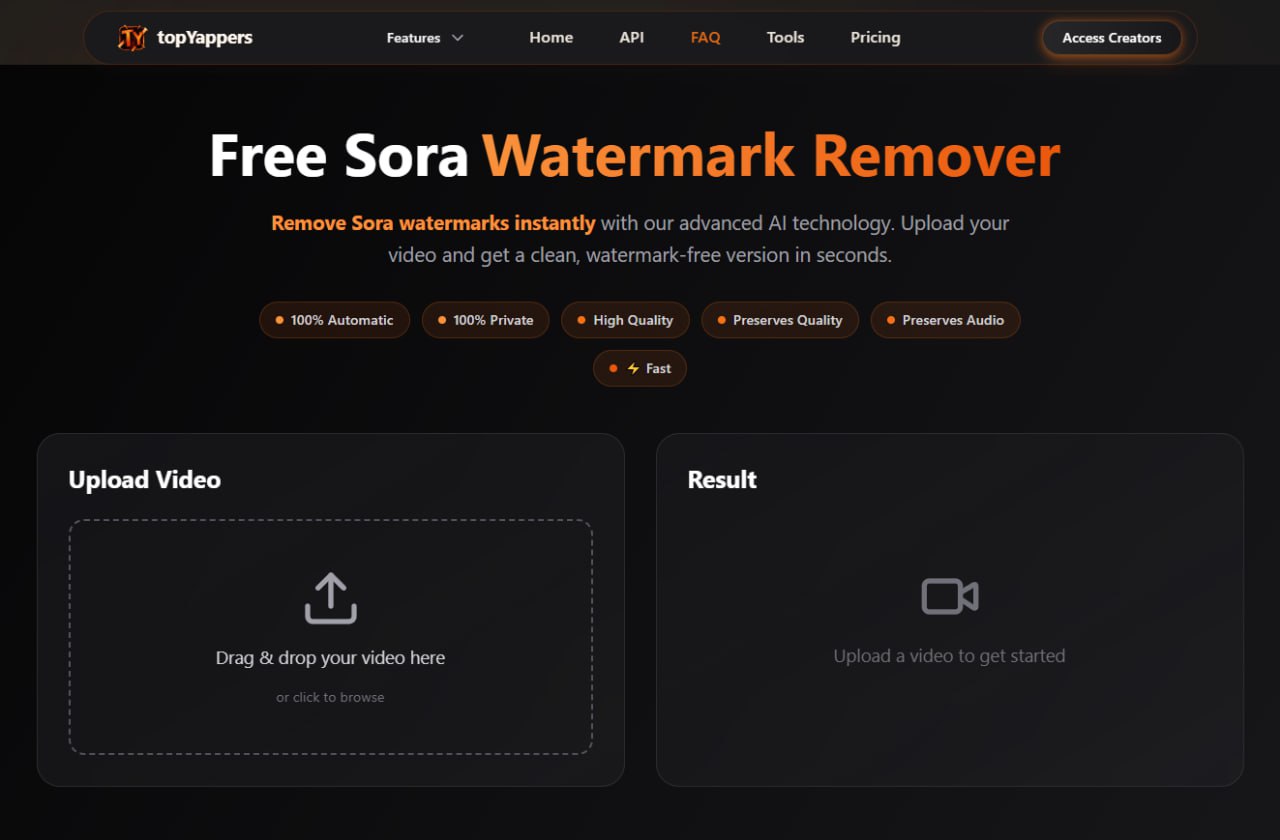 Удаляем вотерки Sora 2 имбовый сервис для тиктокеров выкатил тулзу которая стирает логотип и сохраняет качество УБИРАЕМ водяной след без потери картинки OpenAI раздаёт доступ к Sora 2 но на видосах висит раздражающая метка Теперь достаточно закинуть ролик на сайт и вотерка исчезает видеоряд остаётся ровно такой же Пробуем тут 1337