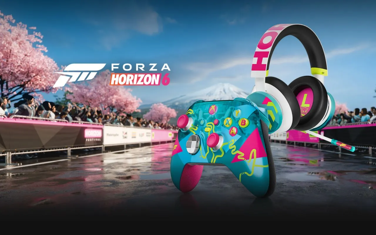 Xbox представила контроллер и гарнитуру по Forza Horizon 6 вдохновлённые японскими дорогами и гоночными трассами Оба устройства поступят в продажу 19 мая в день выхода игры на ПК и Xbox Series X S   dtf ru hard 5008869