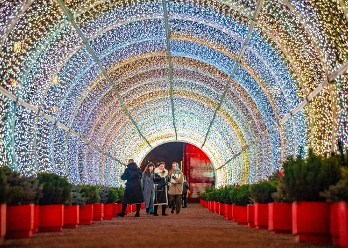 Москву перед Новым годом украсили световыми тоннелями Их установили на Тверском Никитском и Гоголевском бульварах а также на площадях в центре столицы