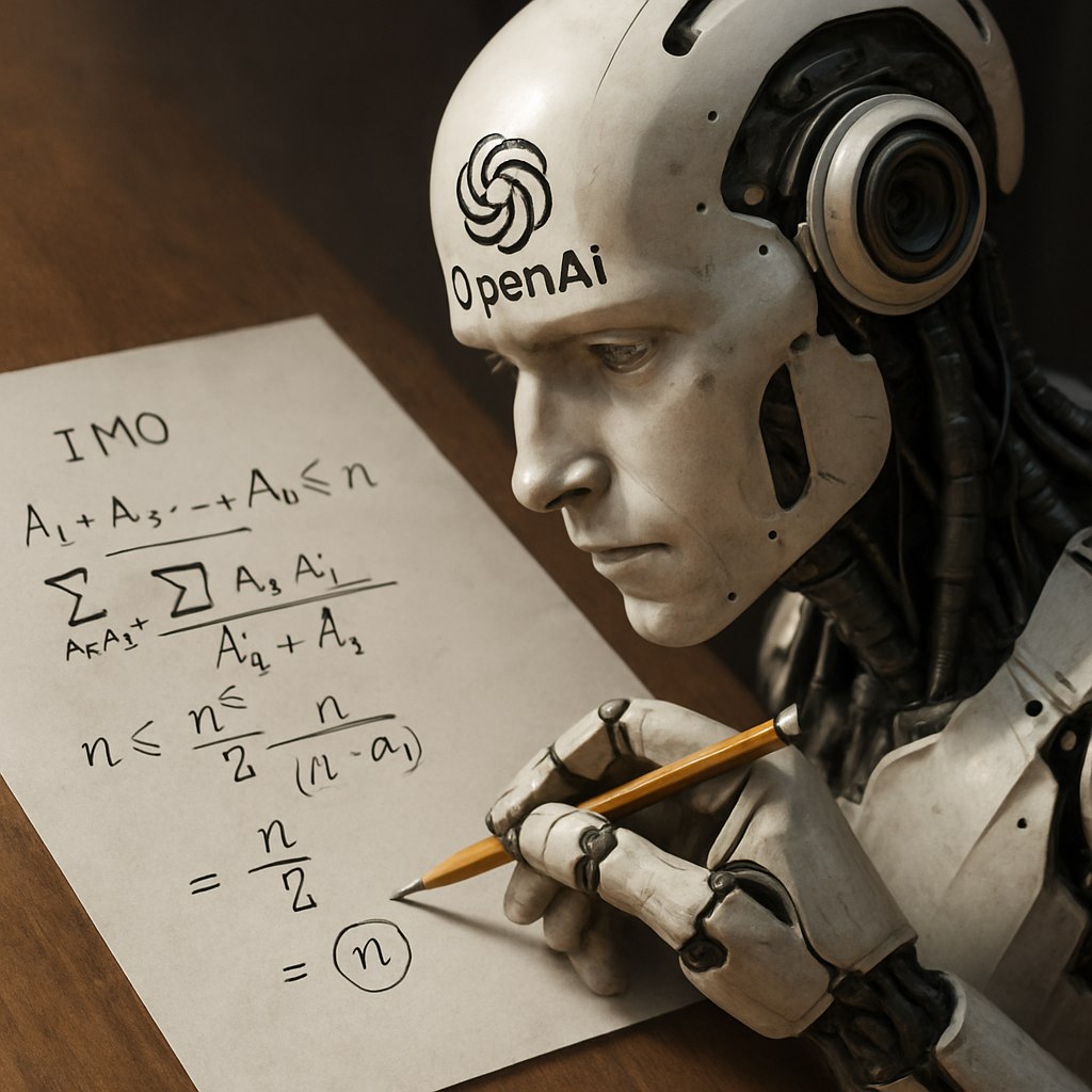OpenAI сообщает, что их экспериментальная языковая модель успешно решила задачи Международной математической олимпиады на уровне золотой медали! Это может стать прорывом для искусственного интеллекта с общими навыками рассуждения. Результаты пока не подтверждены независимыми экспертами.   #OpenAI #AI #математика    AI OFFICIAL