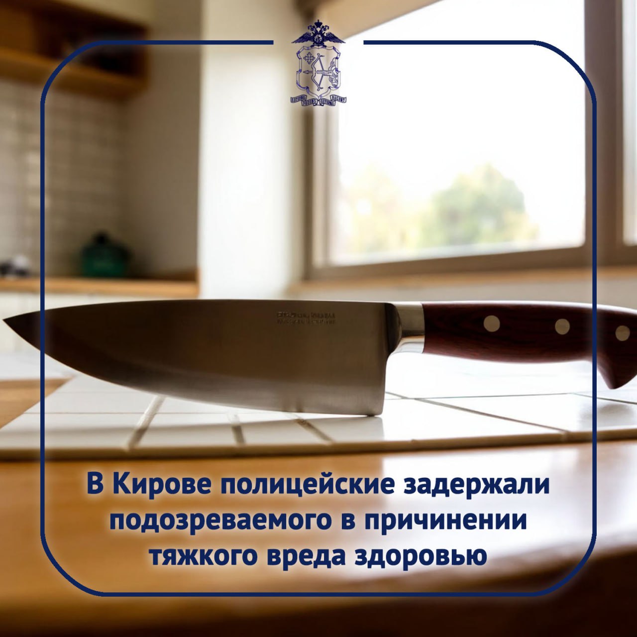 Следователем отдела по расследованию преступлений, совершённых в Октябрьском районе, СУ УМВД России по городу Кирову возбуждено уголовное дело об умышленном причинении тяжкого вреда здоровью, совершённом с предметом, используемым в качестве оружия. В совершении преступления, предусмотренного ч. 2 ст. 111 УК РФ, предъявлено обвинение ранее не судимому жителю областного центра, 1975 года рождения.    Установлено, что накануне предполагаемый злоумышленник распивал спиртное вместе со своей сожительницей – кировчанкой, 1973 года рождения. Между ними произошёл конфликт, в результате которого мужчина нанес потерпевшей ранение кухонным ножом в грудь. В дальнейшем женщина была госпитализирована.   ‍  Фигуранта задержал прибывший наряд патрульно-постовой службы полиции и передал сотрудникам отдела уголовного розыска отдела полиции № 1 УМВД России по городу Кирову. В совершении преступления мужчина сознался. Расследование уголовного дела продолжается, обвиняемый заключен под стражу.