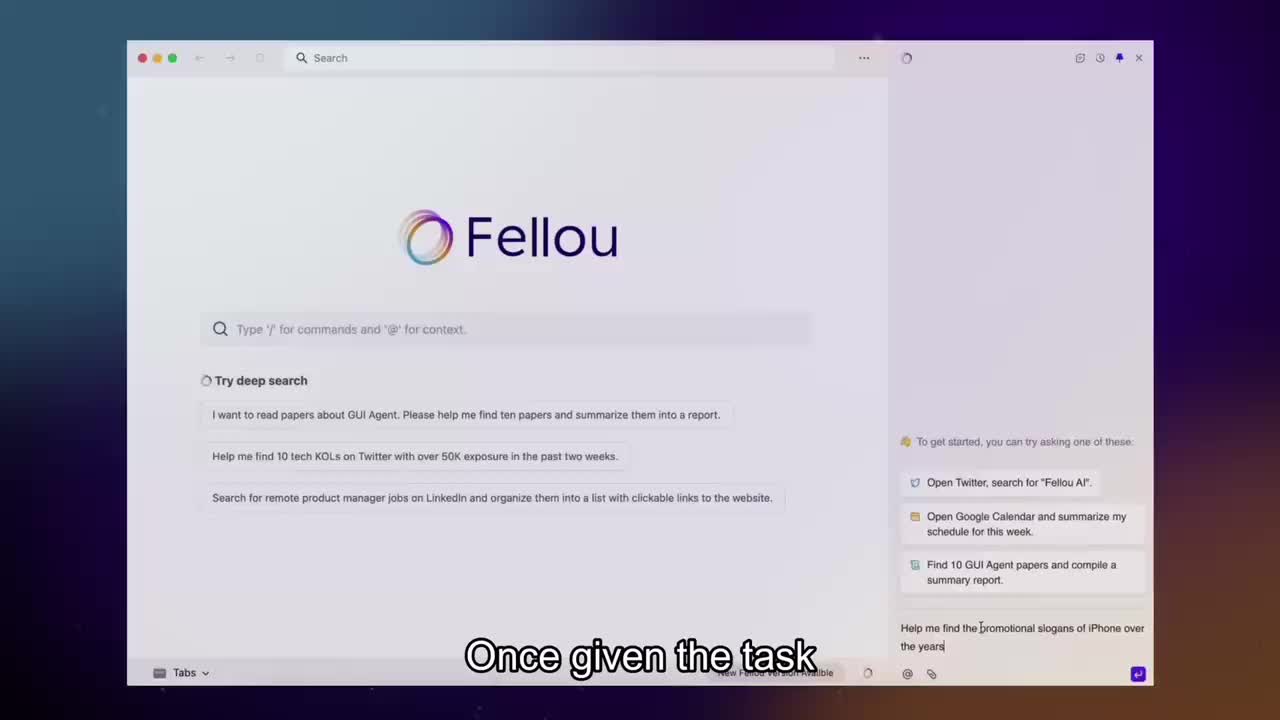 Представлен первый в мире ИИ-браузер Fellou с интеллектуальным агентом