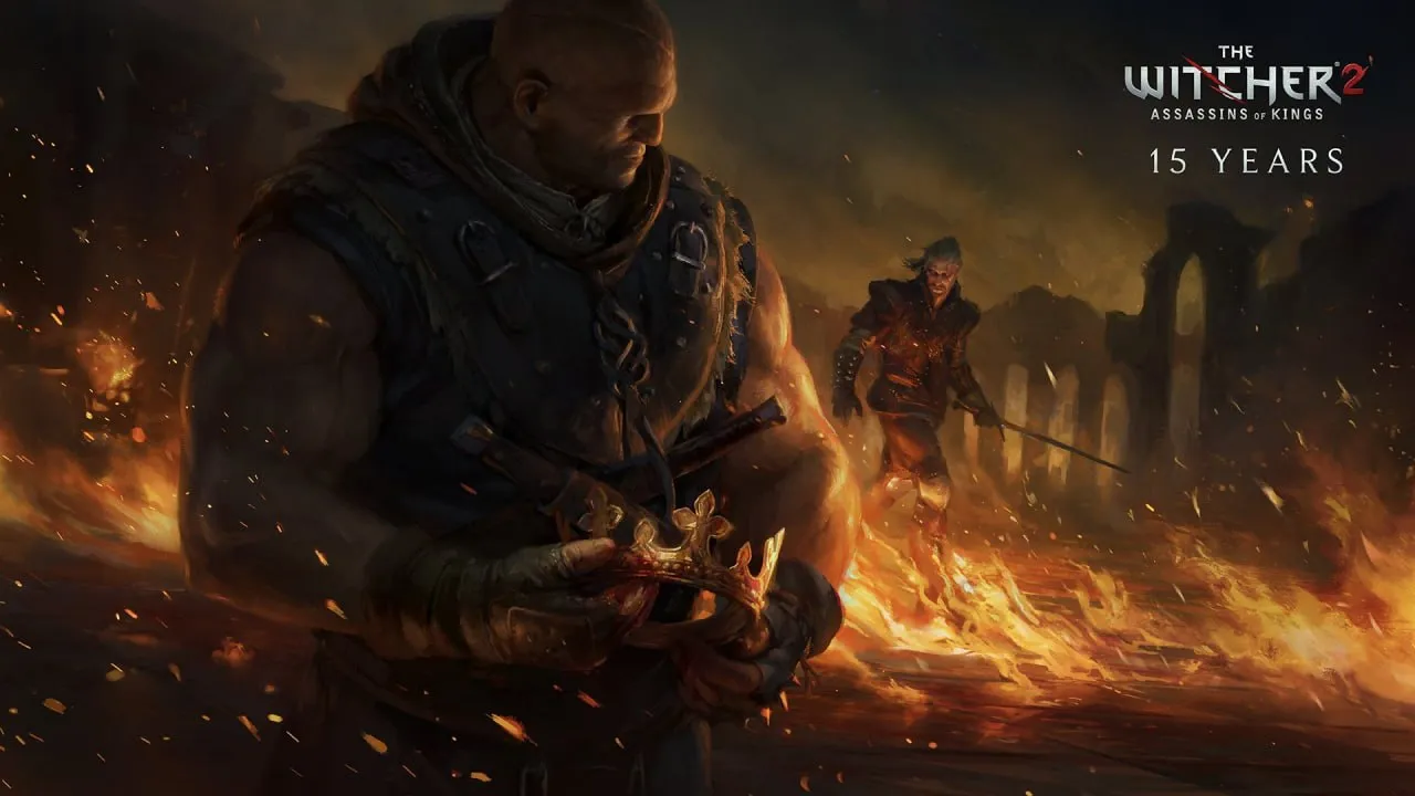 Сегодня второму Ведьмаку исполнилось 15 лет CD Projekt RED отметила дату новым артом с Геральтом и убийцей королей Лето