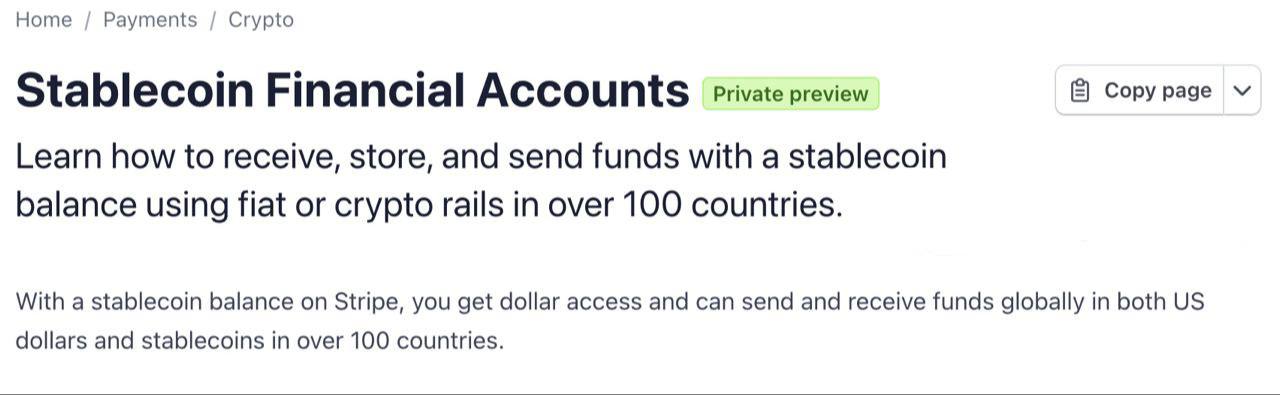 В Stripe запускают счета в стейблкоинах в 100+ странах Финтех-гигант Stripe внедрил поддержку счетов в стейблкоинах #USDC и #USDB от приобретенной платформы Bridge . Теперь пользователи смогут: - хранить средства в долларовых стейблкоинах - отправлять и получать переводы - использовать счет как аналог фиатного банковского Decent.is Подписаться