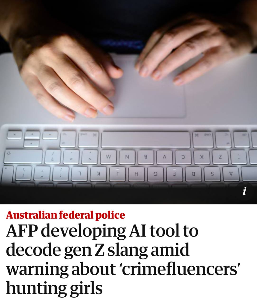 Пу пу пу австралийские полицейские начнут обучать ИИ понимать эмодзи зумеров и альф Офицеры признались что не могут расшифровать смысл сообщений где через слово мелькают и прочие символы которыми молодежь выражает эмоции и сарказм Теперь AFP вместе с Microsoft и лингвистами изучают соцсети чтобы научить нейросеть понимать эмоджи язык Миллениалы со своим вечным явно не ожидали такого поворота bugfeature